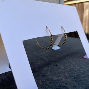 Hammered gold hoops